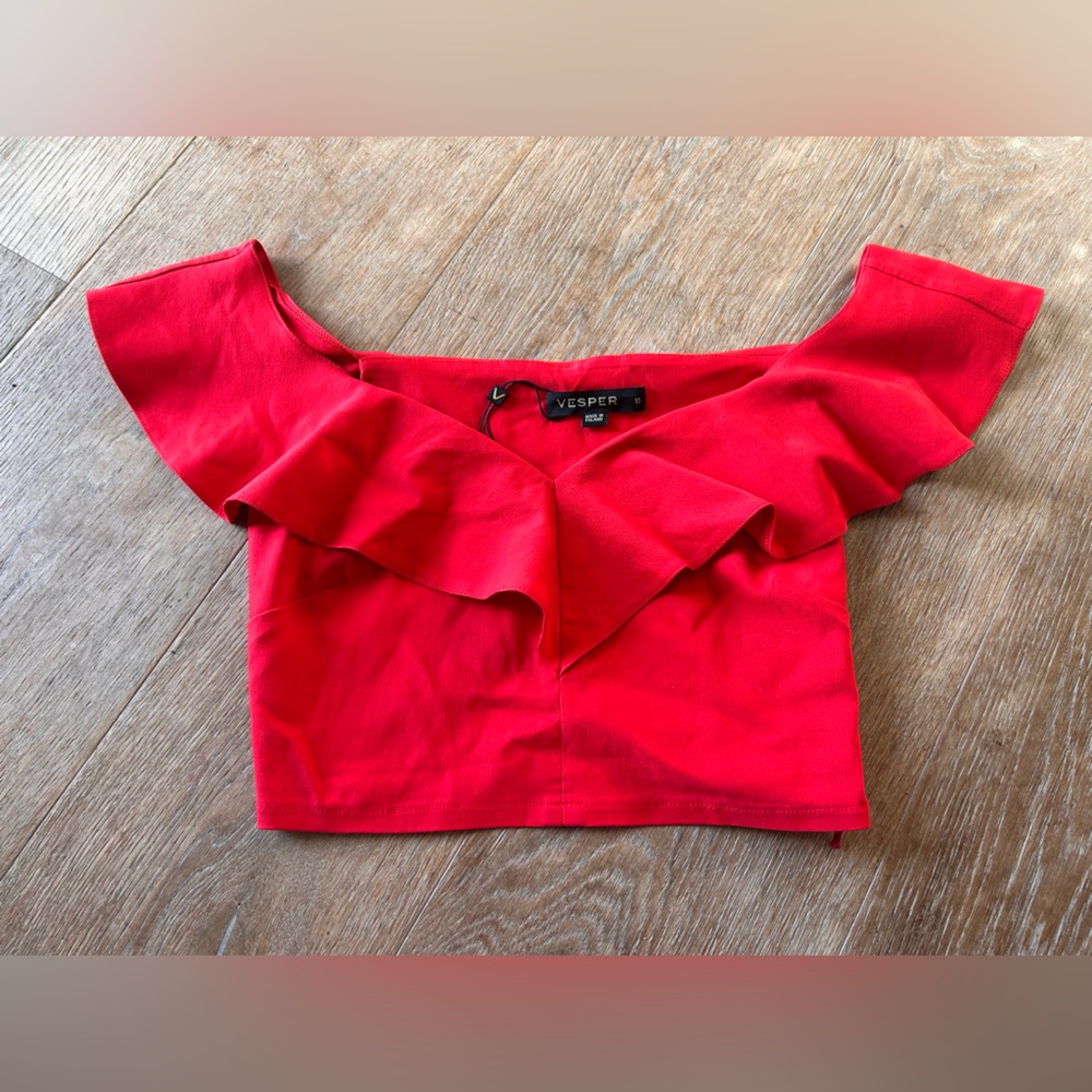 ASOS Vesper Sweetheart Ruffle Crop Top - Picture 4 of 6